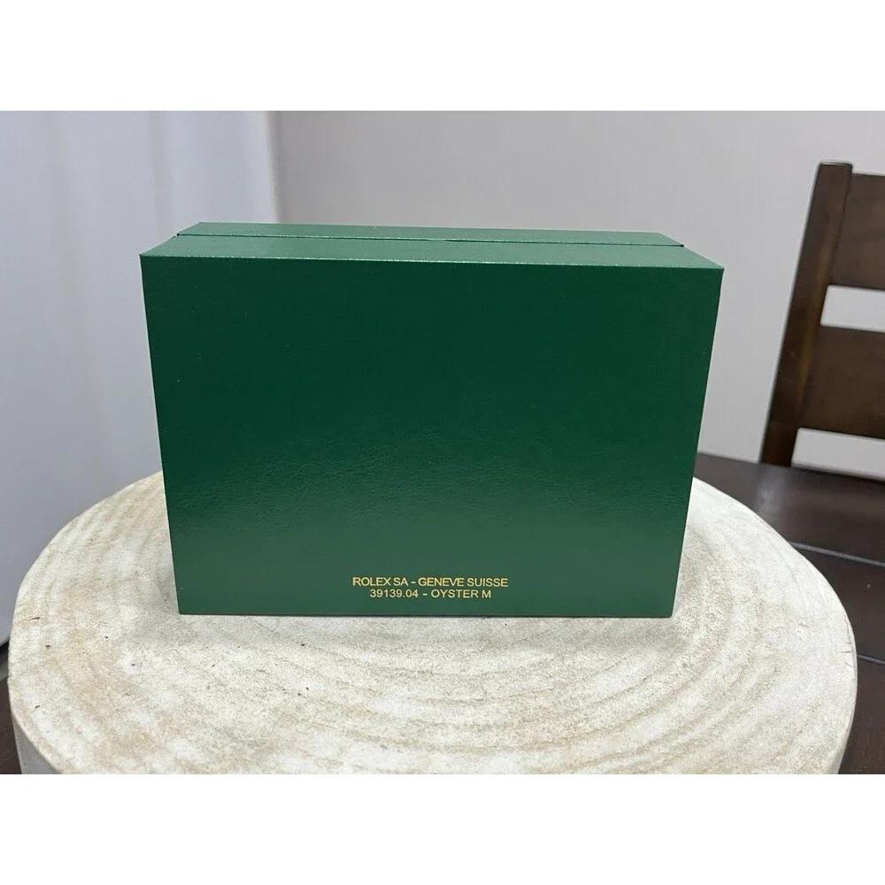 Official Rolex Green Wave Watch Box Oyster M 39139.04 Cream Outer Sleeve Cushion